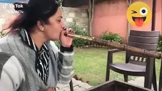 Desi women smoking shisha#hookah