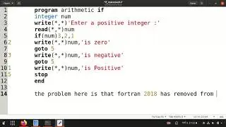[ForTran 13]Arithematic If Statement in ForTran