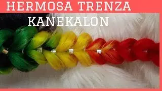 EL KANEKALON TRENZA. SOLO LIGAS O GOMITAS PELO CORTO O LARGO .mira y aprende