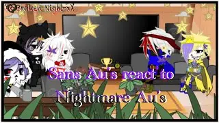 Sans Au’s react to Nightmare Au’s. [Unfinished/Discontinued].