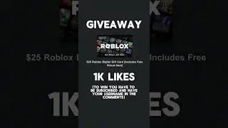$25 Robux Giveaway #roblox #giveaway #shorts