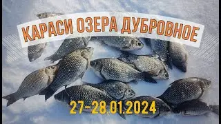 Зимняя ловля карася. Озеро Дубровное 27-28.01.2024. Icefishing.