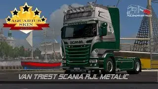 [ETS2. V1.28]...PDT...Van Triest Scania RJL Metalic Skin