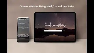 Quotes generator website using HTML, CSS and JavaScript || website using html, css and JavaScript