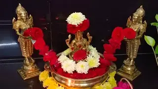 Flower decoration ideas for Pooja festivals// flower decor//santhini s Art ✨💖