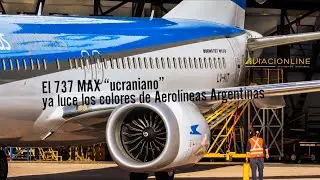 El 737 MAX “ucraniano” ya luce los colores de Aerolíneas Argentinas