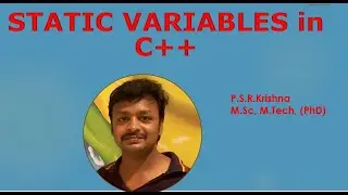 Static variables in C++