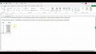Chapter 9 Problem 7 CFIN7 Excel