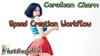 Cerulean Charm | Speed Creation Workflow | ClipStudioPaint+Krita+Photoshop