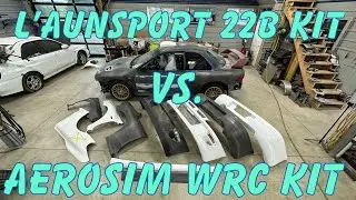 Launsport 22B Kit Alongside Aerosim Carbon Wrc Kit - Subaru Coupe
