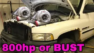 5.2 5.9 magnum turbo installing twin eBay turbos. Whitie build ep.1