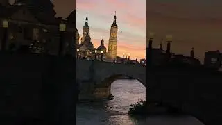 El atardecer de hoy en Zaragoza #dstylezgz 🔥❤️