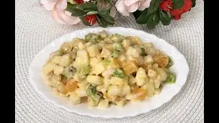 Фруктовый салат. Быстрый салат. Казакша рецепт.