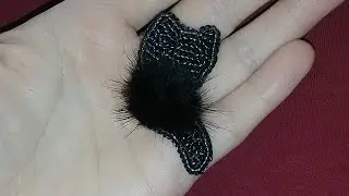 Брошь Котик из бисера для начинающих