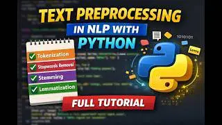 Text Cleaning for NLP in Python | Tokenization, Stopwords, Lemmatization Explained
