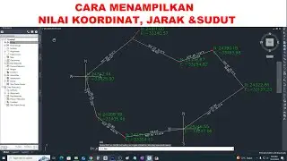 Cara menampilkan koordinat dan jarak di autocad civil 3d