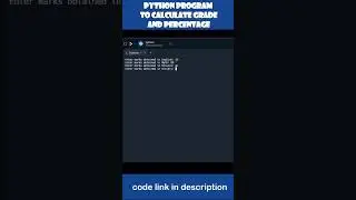 Python program to calculate grade and percentage