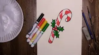 Candy cane - Marker pen - Virtual McArt