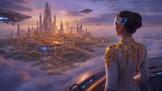 Year 2500: Colossal Futuristic Sky City in 4K | 1 Hour Sci-Fi Ambient Sound