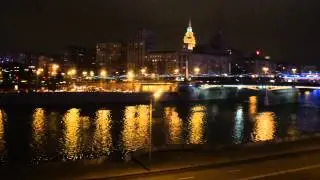Moskova'da gece nehir manzarası Paris'i aratmıyor