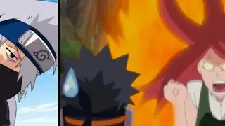 Minato Treinando Kakashi, Obito e Rin - Kushina Abraça Rin e Bate em Obito por Não Comer Sua Comida