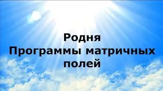 РОДНЯ. Программы матричных полей #НаянаБелосвет