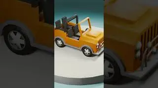 car low poly in Blender 
