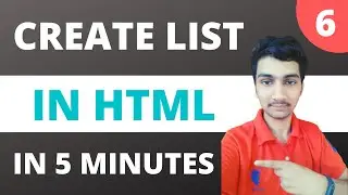 Create List In HTML | How To Create List In  HTML | In Just 5 Minutes  | IN HINDI