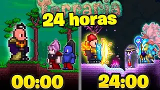 24 HORAS no TERRARIA em TRIO com APENAS de MELEE