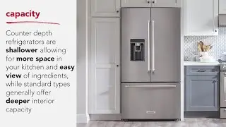 KitchenAid® Counter Depth vs. Standard Depth Refrigerators
