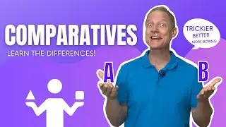 Comparatives in English.   Mike explains the basics grammar points of comparing things in English.