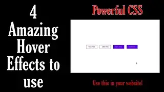 Amazing Hover Effects To Use In Your Website | Powerful CSS | 