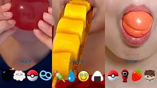 Eat emoji in order💣🌈🐙🔴#food #shorts