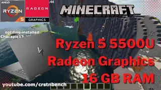 AMD Ryzen 5 5500U \ Radeon Graphics \ Minecraft Shaders + no Shaders @1080p 12 chunks