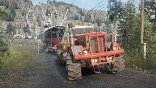 SnowRunner-4K-Transfer the big fishing boat to the wharf- نقل قارب الصيد الكبير الى البحر
