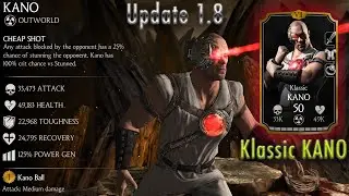 Klassic KANO Review+Gameplay:Mortal Kombat x Update 1.8 Android / ios!