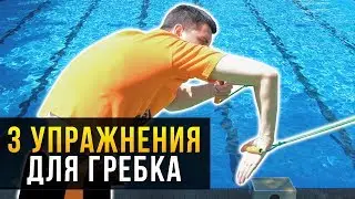 Отработка гребка для плавания кролем. Упражнения с резиной