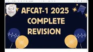AFCAT-1 2025 | COMPLETE REVISION CLASS | AFCAT | SSB | CPSS