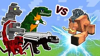 Mutant Hoglin Vs. Gojicraft Monsters in Minecraft