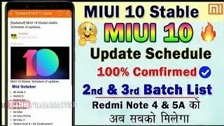 November Started|Miui 10 stable update is Rolling Out For 2nd and 3rd batch Devices.|Xiaomi|Redmi