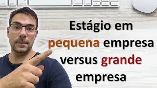 Estágio em pequena empresa versus grande empresa