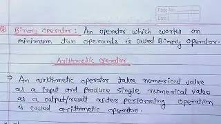 Binary Operator in C language in hindi | Arithmetic Operator