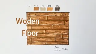 HOW TO DRAW WOODEN FLOOR WITH MARKERS ✍📏// Hand Render Textures // Part 2