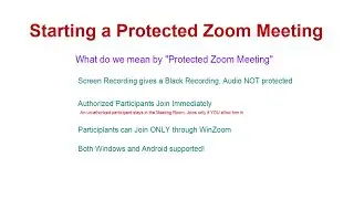 Starting a DRM Screen Capture Protected Zoom Meeting (First Part)