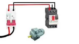 single phase induction motor connected with motor protection circuit breakers MPCB