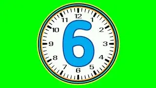 10 Second Digital Clock Green Screen || NoCopyright Green screen || No Copyright
