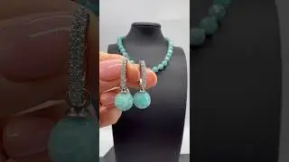 Украшения с АМАЗОНИТОМ #шайдова #jewelry #авторскиеукрашения #эксклюзивныеукрашения #бусы #серьги