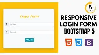 Bootstrap 5 Login form no CSS | Simple Login form in just 5 minutes | Bootstrap 5 tutorials