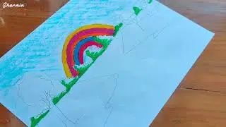 Rongdhonur Drisso Ongkon || Rainbow Scenery Painting