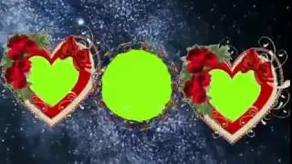 Green screen background flower animation effects wedding video